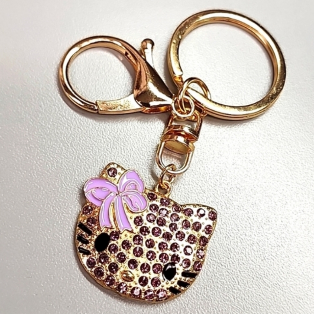 NEW Hello Kitty Rhinestone Keychain